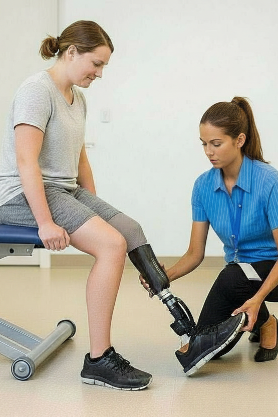 op clinical innovations leg man creating close up